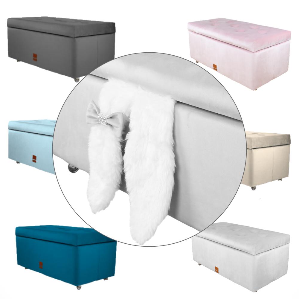 LUXURY úložný box / veľký taburet na sedenie s uškami LUXURY úložný box / veľký taburet na sedenie s uškami