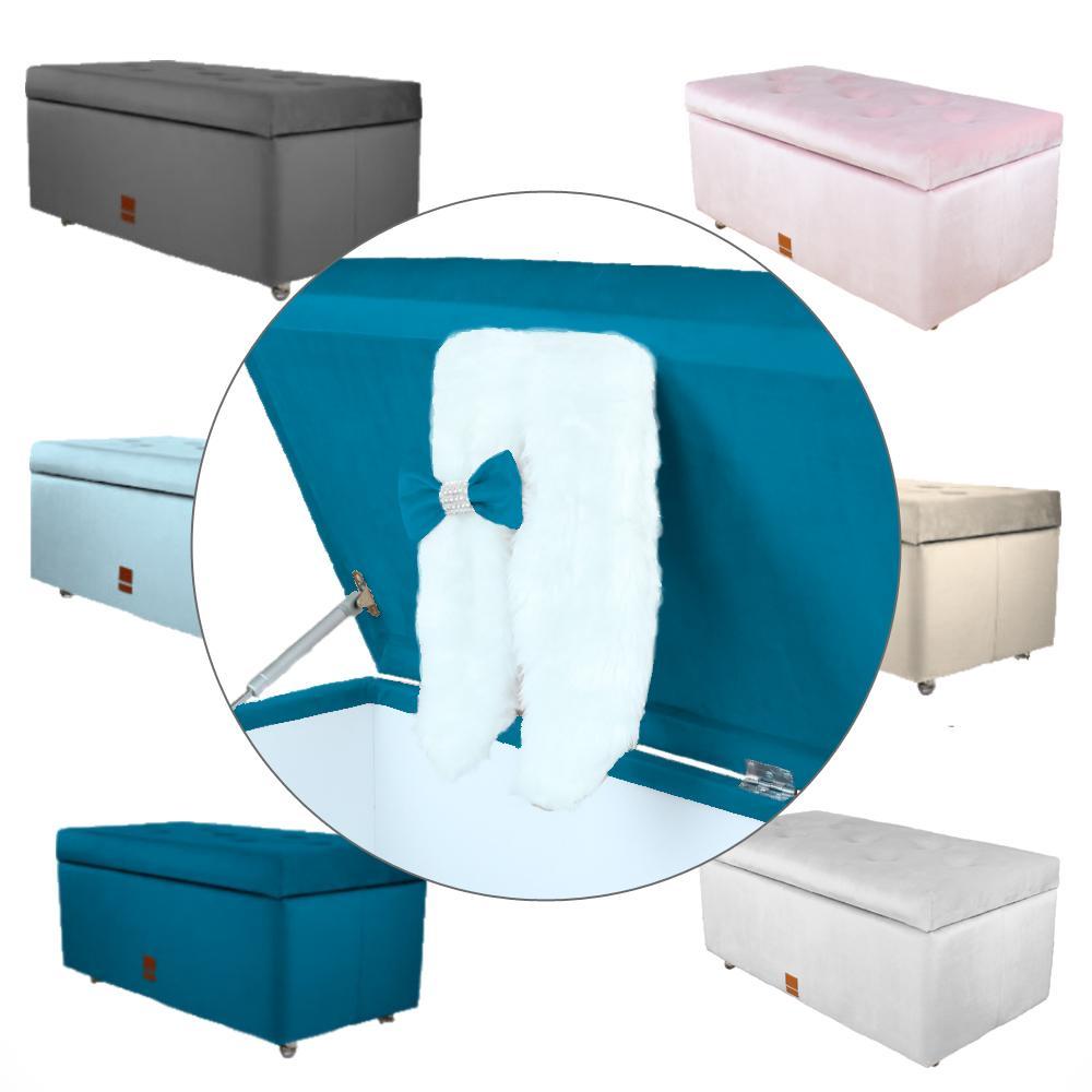 LUXURY úložný box / veľký taburet na sedenie s uškami LUXURY úložný box / veľký taburet na sedenie s uškami