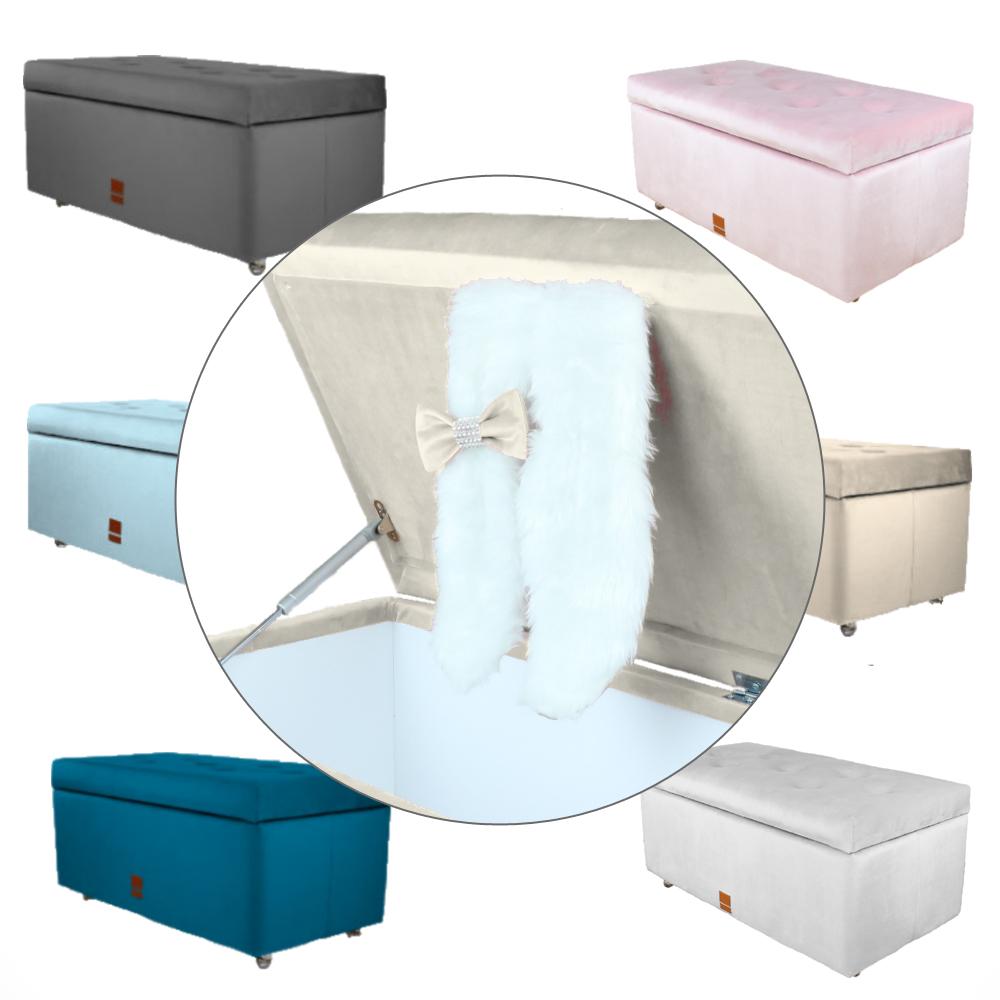 LUXURY úložný box / veľký taburet na sedenie s uškami LUXURY úložný box / veľký taburet na sedenie s uškami
