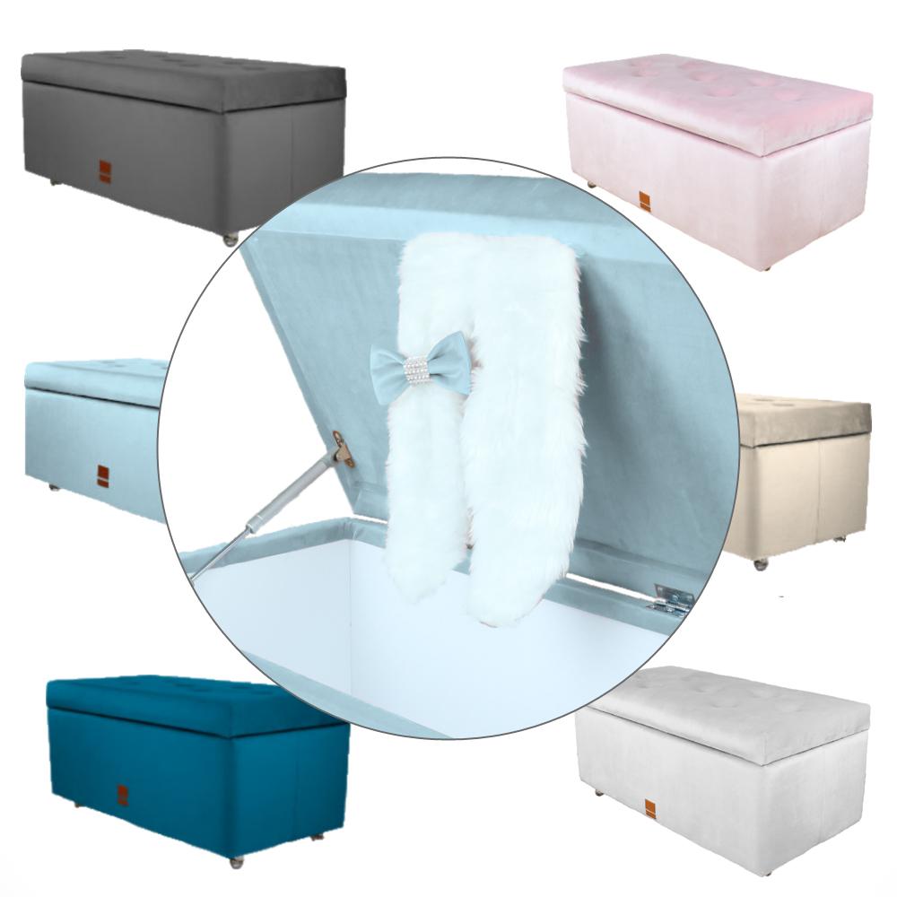 LUXURY úložný box / veľký taburet na sedenie s uškami LUXURY úložný box / veľký taburet na sedenie s uškami