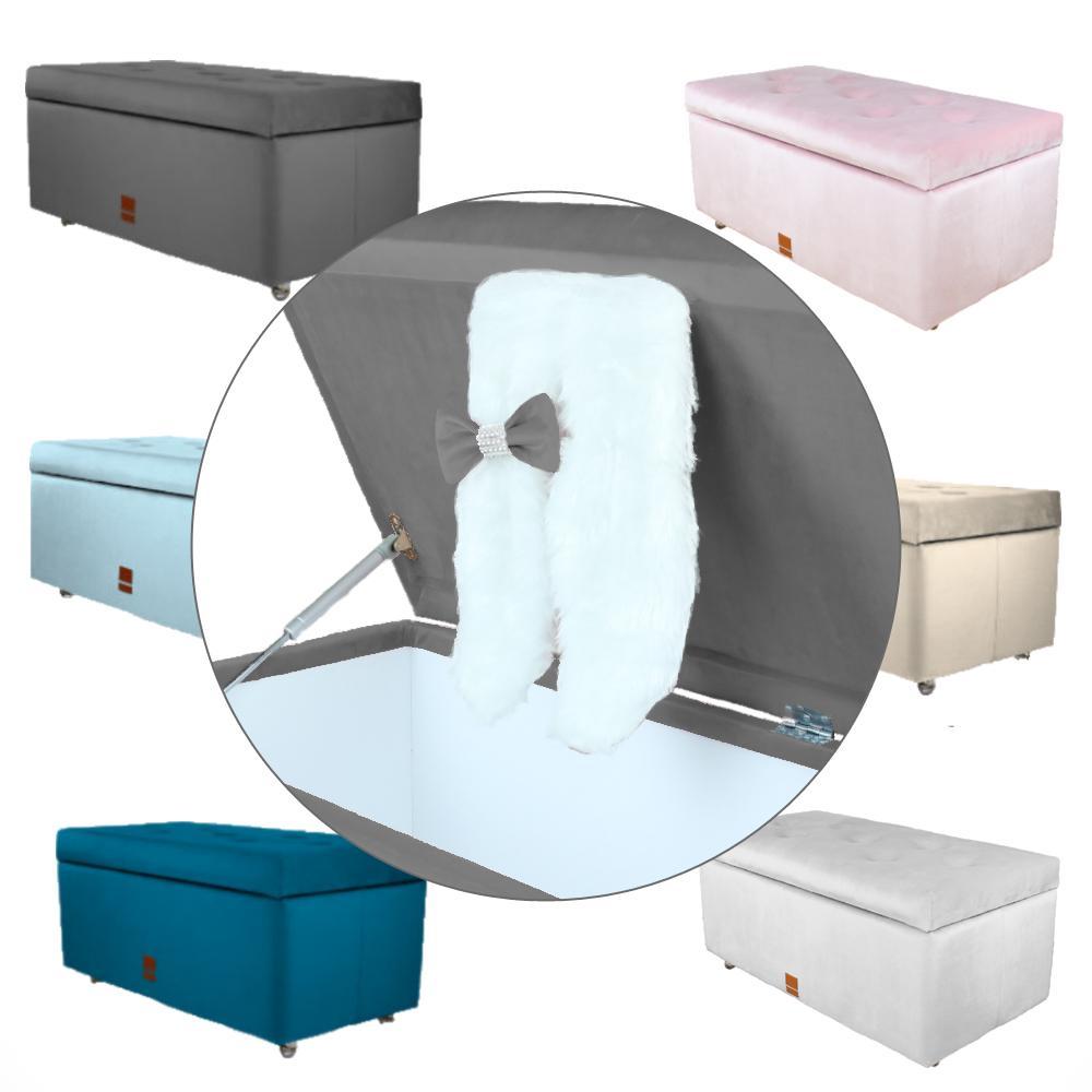 LUXURY úložný box / veľký taburet na sedenie s uškami LUXURY úložný box / veľký taburet na sedenie s uškami