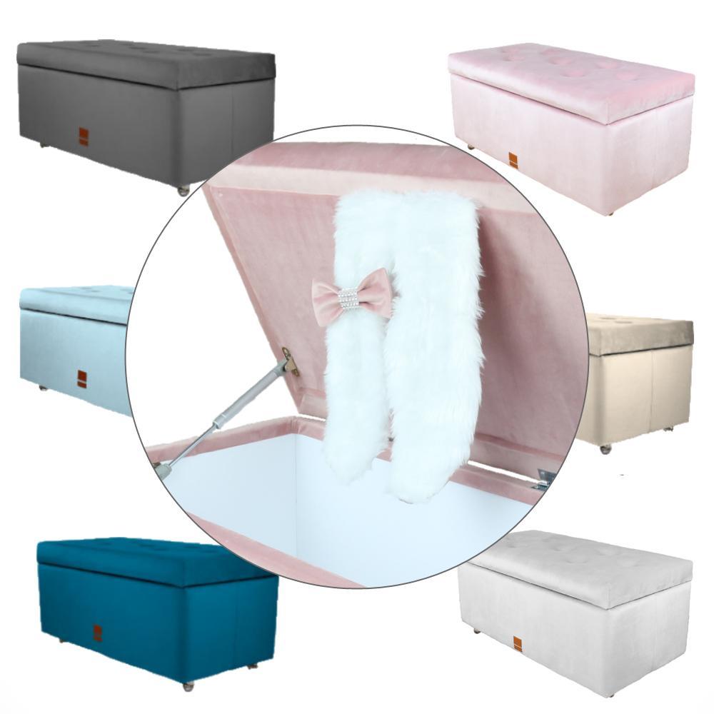 LUXURY úložný box / veľký taburet na sedenie s uškami LUXURY úložný box / veľký taburet na sedenie s uškami