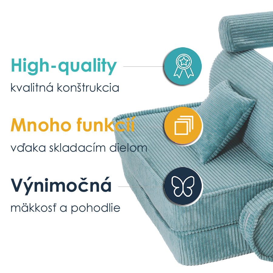 skladaci penovy bunker sofa premium