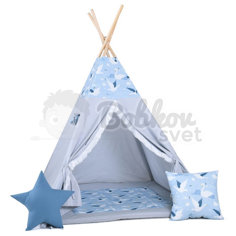 Teepee stan pre deti set s príslušenstvom - Labutí vietor