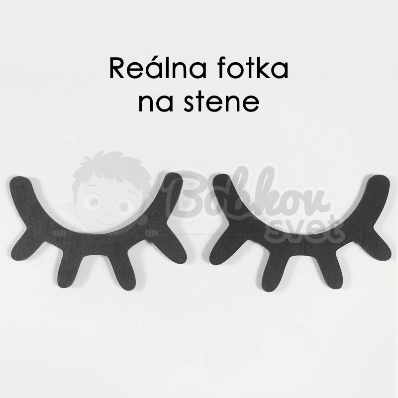 Spiace očká (2ks) - drevená dekorácia na stenu - BLACK