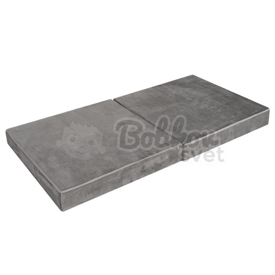 Veľký skladací bunker / detské ihrisko / pohovka - SOFA velvet GRAY 160 cm