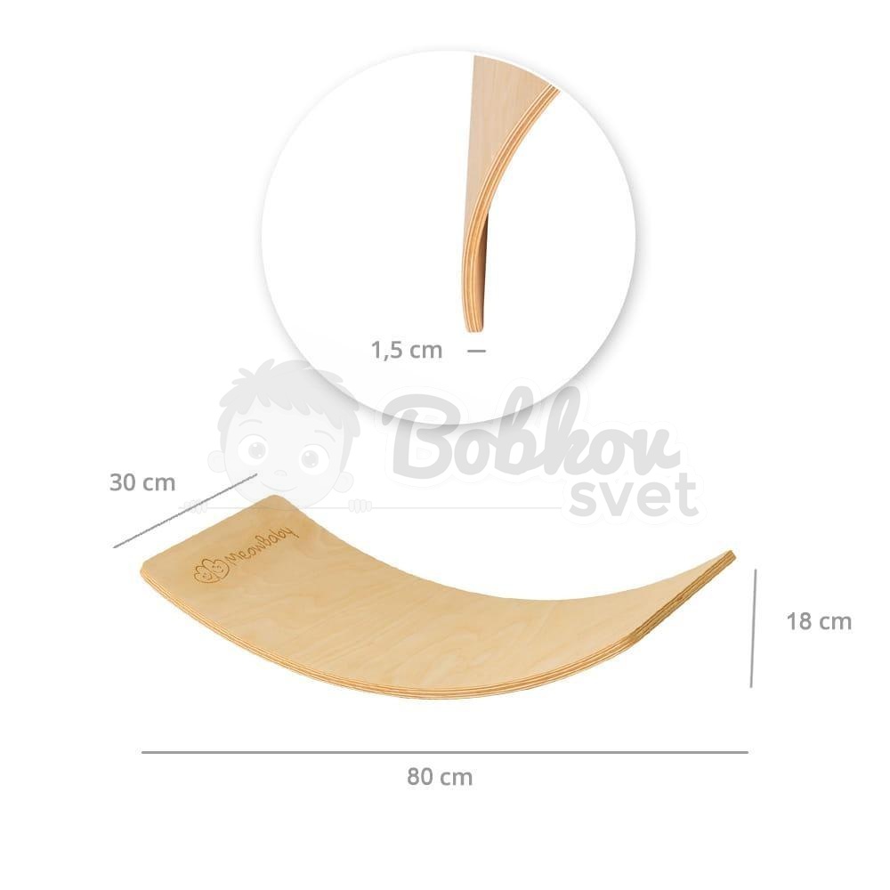 Drevená balančná doska pre deti STANDARD (80x30cm)