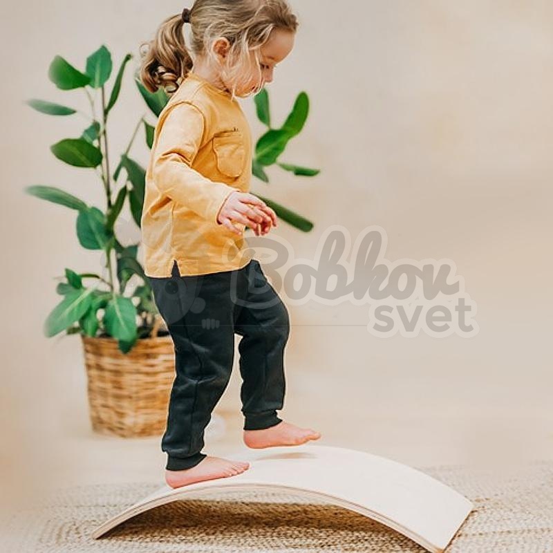 Drevená balančná doska pre deti JUNIOR (64x30cm)