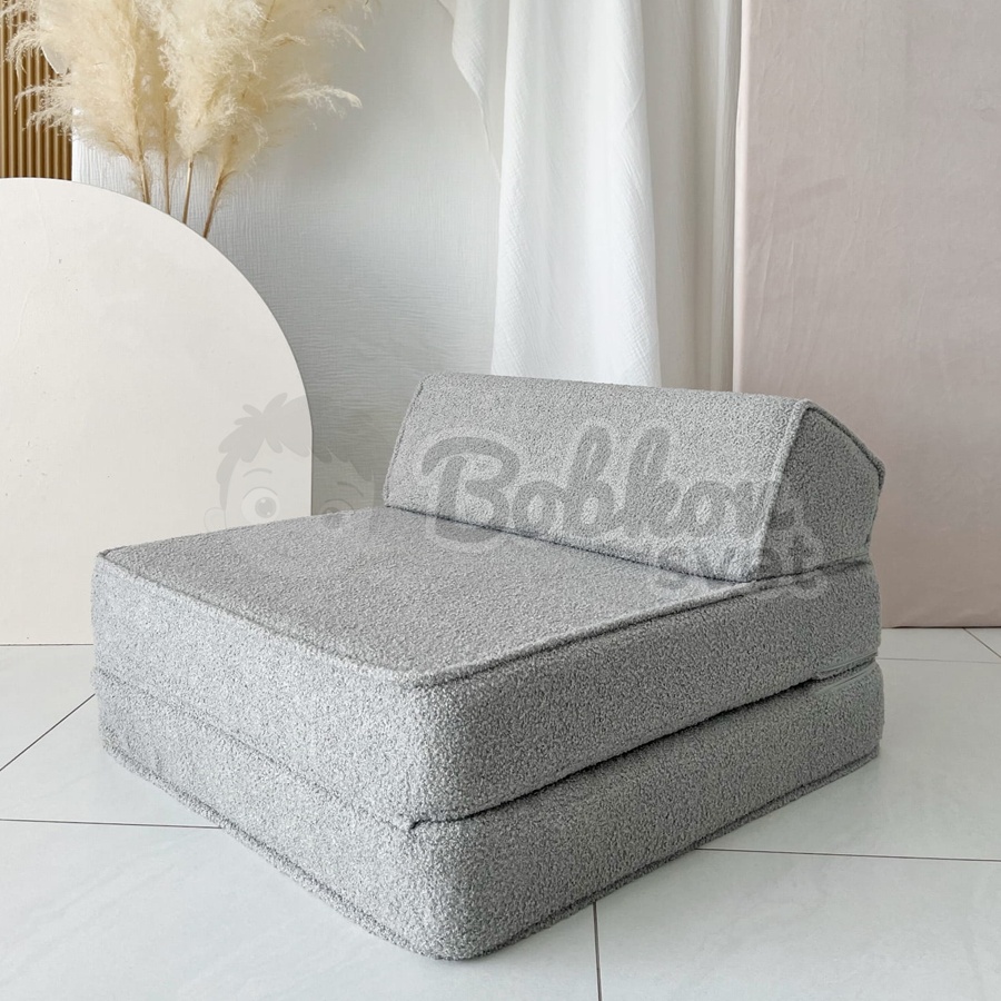 Rozkladacie detské kreslo SHEEP / BOUCLE s opierkou hlavy - GRAY