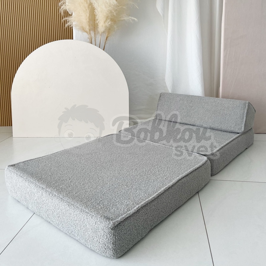 Rozkladacie detské kreslo SHEEP / BOUCLE s opierkou hlavy - GRAY