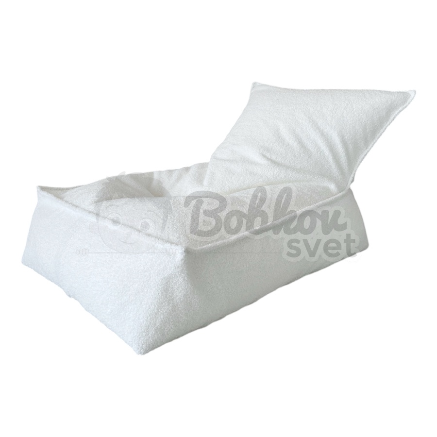 Sedací vak pre deti SHEEP / BOUCLE puf 80 cm - biely