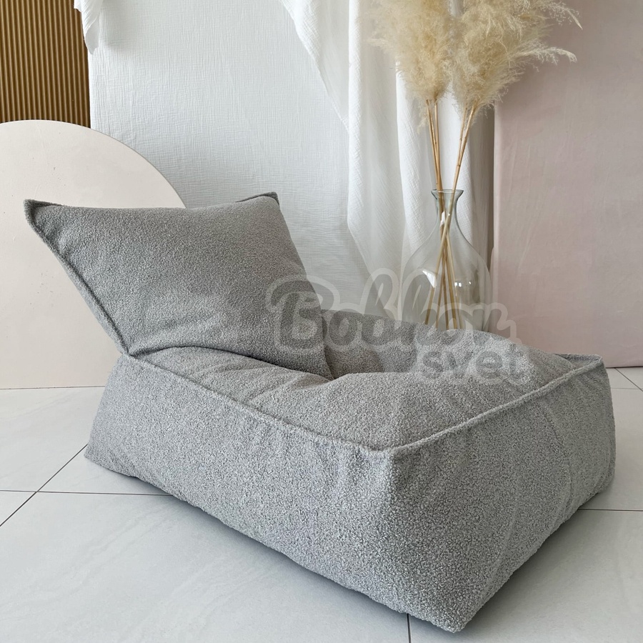 Sedací vak pre deti SHEEP / BOUCLE puf 80 cm - sivý