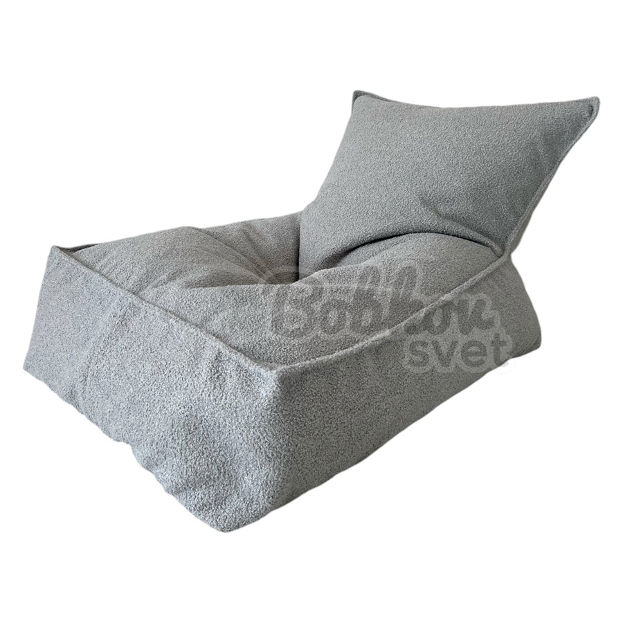 Sedací vak pre deti SHEEP / BOUCLE puf 80 cm - sivý