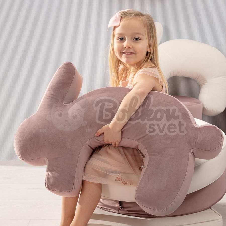 Dojčiaci vankúš ELIT velvet / dekoračný BUNNY - mint