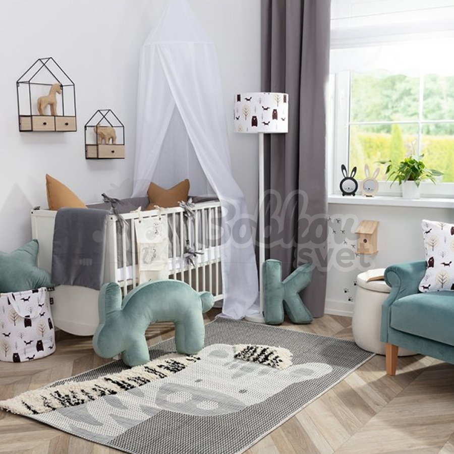Dojčiaci vankúš ELIT velvet / dekoračný BUNNY - mint