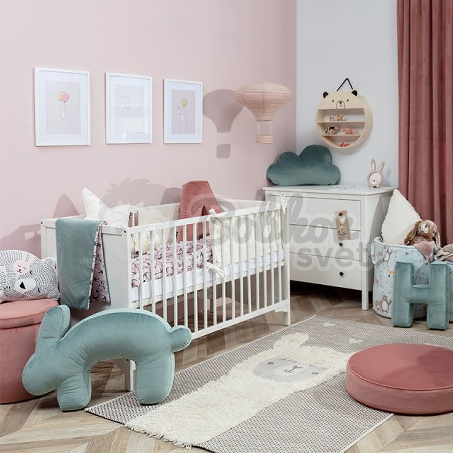 Dojčiaci vankúš ELIT velvet / dekoračný BUNNY - mint