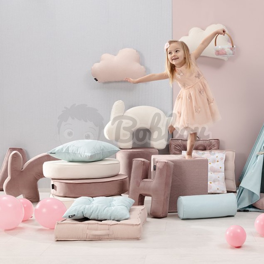Dojčiaci vankúš ELIT velvet / dekoračný BUNNY - rose