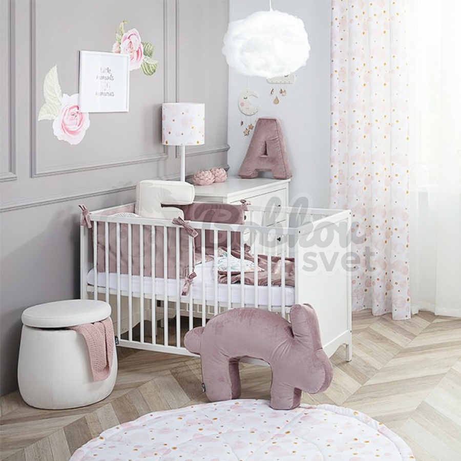 Dojčiaci vankúš ELIT velvet / dekoračný BUNNY - rose