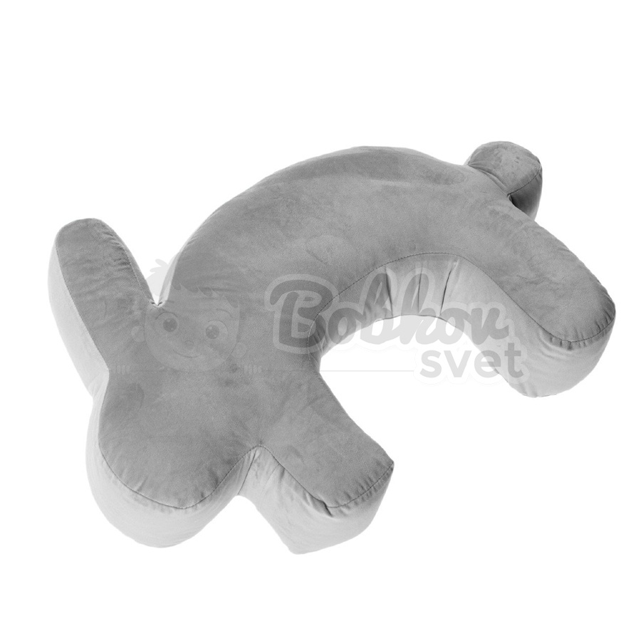 Dojčiaci vankúš ELIT velvet / dekoračný BUNNY - gray