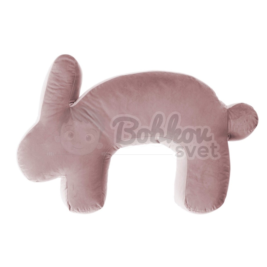Dojčiaci vankúš ELIT velvet / dekoračný BUNNY - rose
