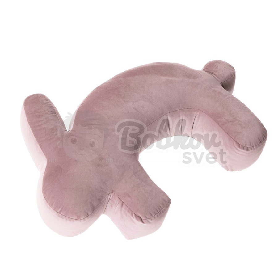 Dojčiaci vankúš ELIT velvet / dekoračný BUNNY - rose