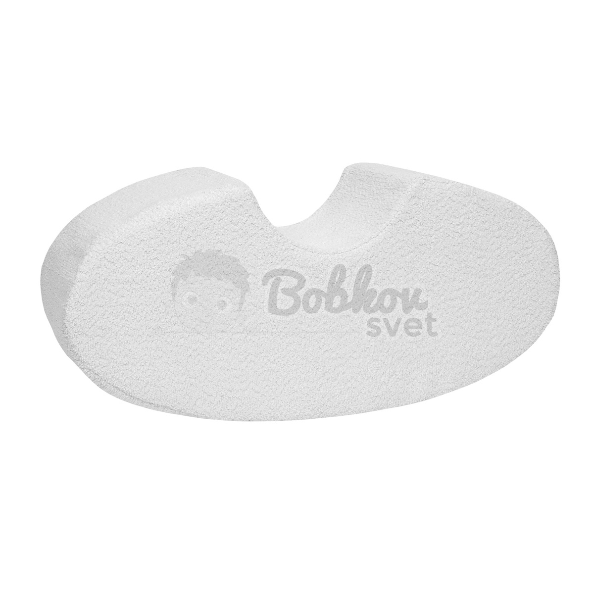 Detský penový taburet / hojdačka Bean Shape - BOUCLE white