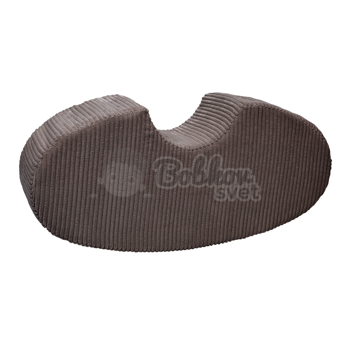 Detský penový taburet / hojdačka Bean Shape - Corduroy Estetic BROWN