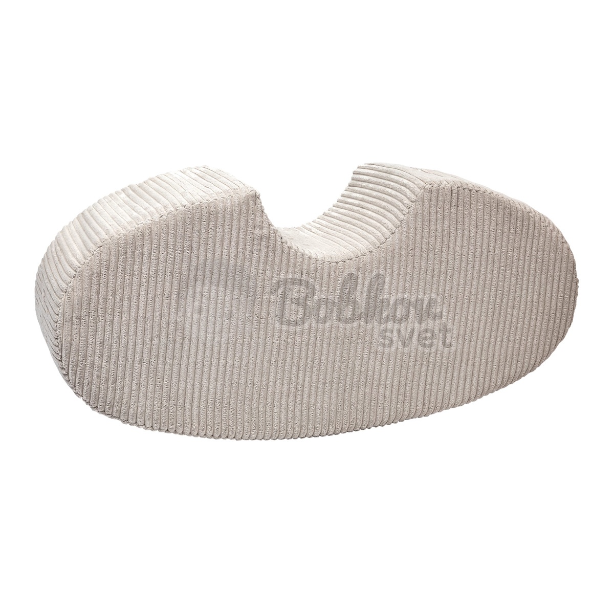 Detský penový taburet / hojdačka Bean Shape - Corduroy Estetic ECRU