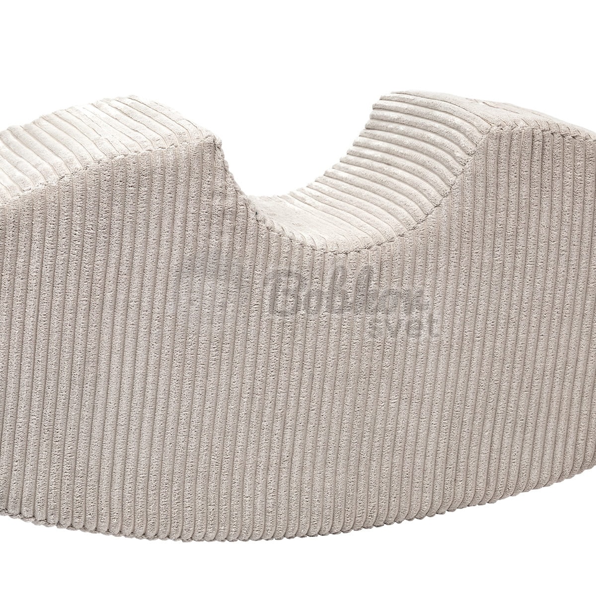 Detský penový taburet / hojdačka Bean Shape - Corduroy Estetic ECRU