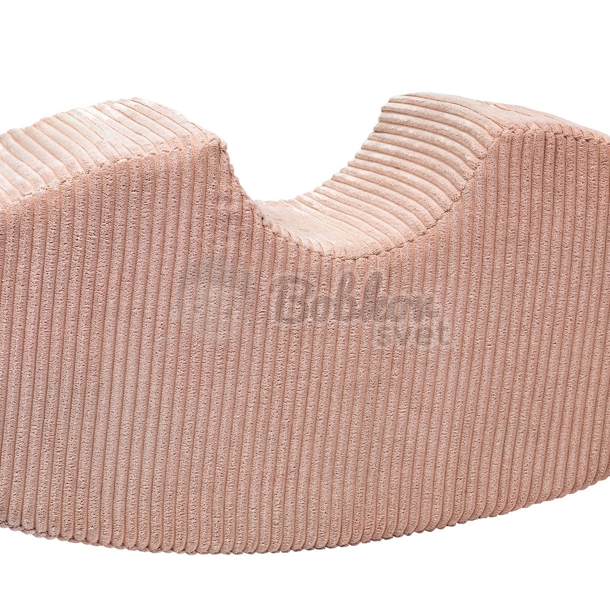 Detský penový taburet / hojdačka Bean Shape - Corduroy Estetic PINK