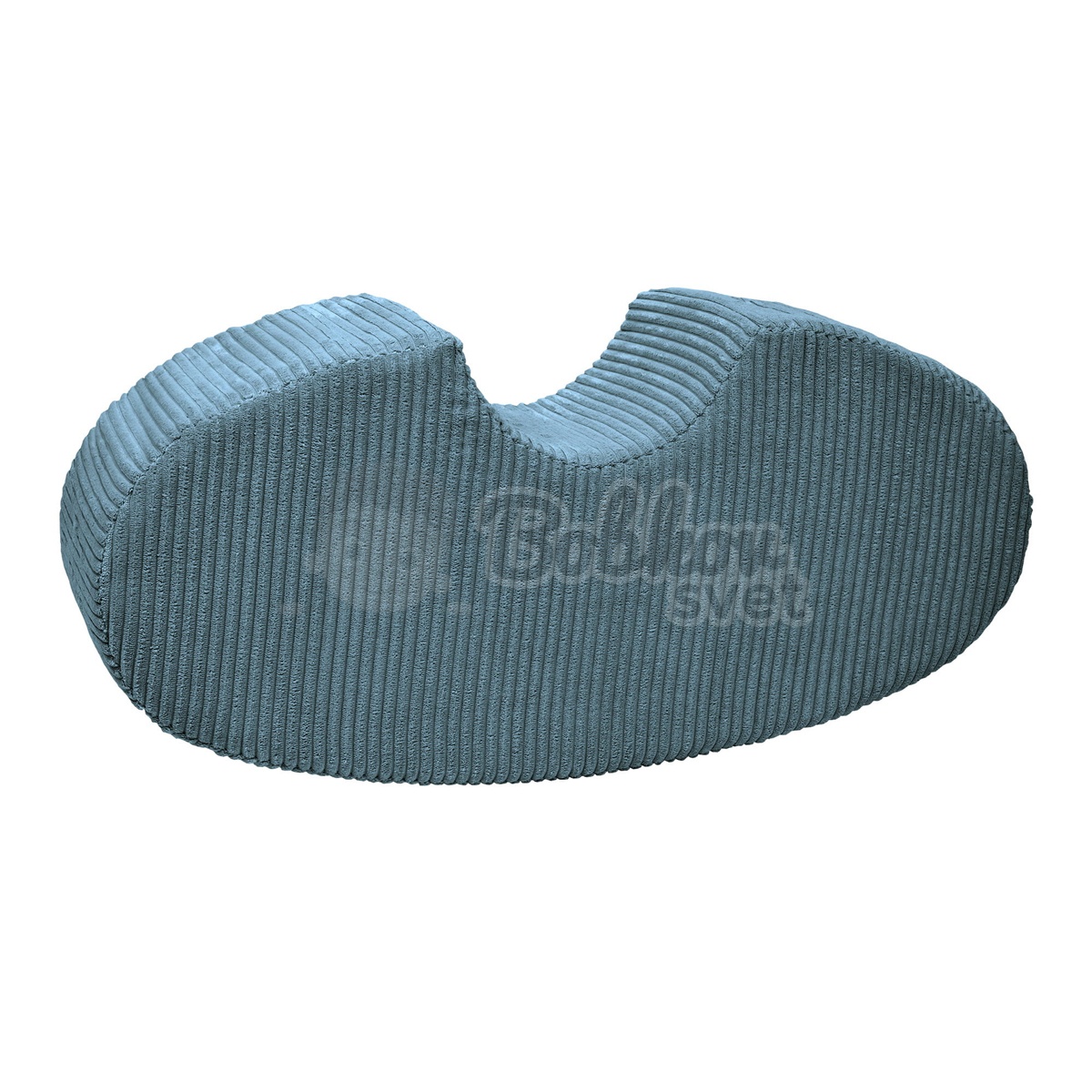 Detský penový taburet / hojdačka Bean Shape - Corduroy Estetic TYRKYS