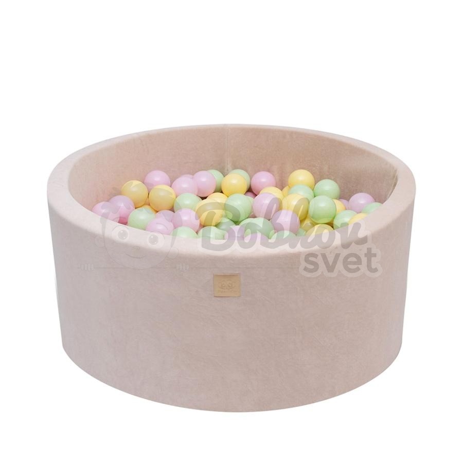 Detský suchý bazén EXCLUSIVE MeowBaby® ZAMAT model Spring s guličkami 250 ks (90x40cm)