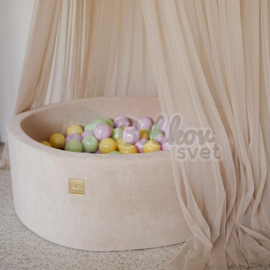 Detský suchý bazén EXCLUSIVE MeowBaby® ZAMAT model Spring s guličkami 250 ks (90x40cm)