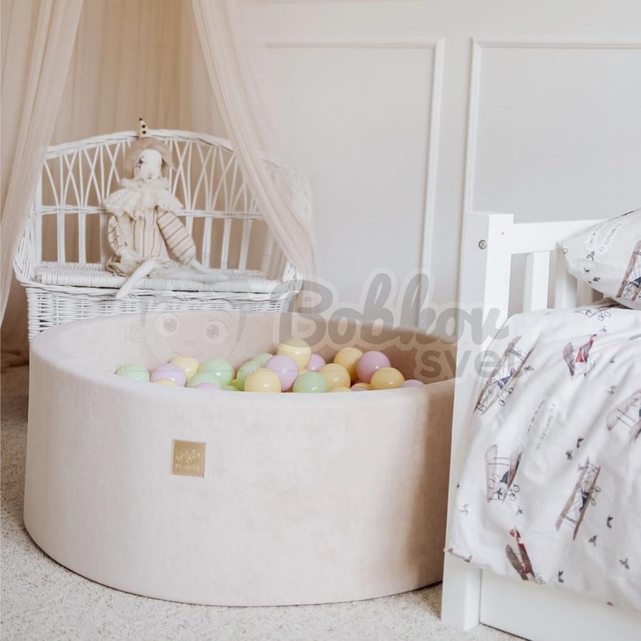 Detský suchý bazén EXCLUSIVE MeowBaby® ZAMAT model Spring s guličkami 250 ks (90x40cm)