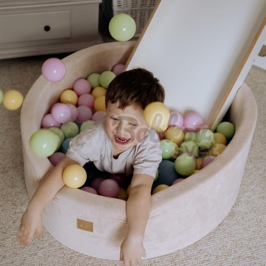 Detský suchý bazén EXCLUSIVE MeowBaby® ZAMAT model Spring s guličkami 250 ks (90x40cm)