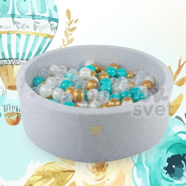 Detský suchý bazén EXCLUSIVE MeowBaby® model Dreams s guličkami 250 ks (90x30cm)