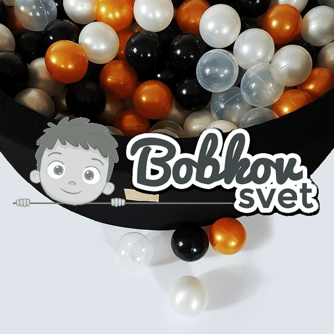 Detský suchý bazén EXCLUSIVE MeowBaby® model Glamour s guličkami 250 ks (90x30cm)