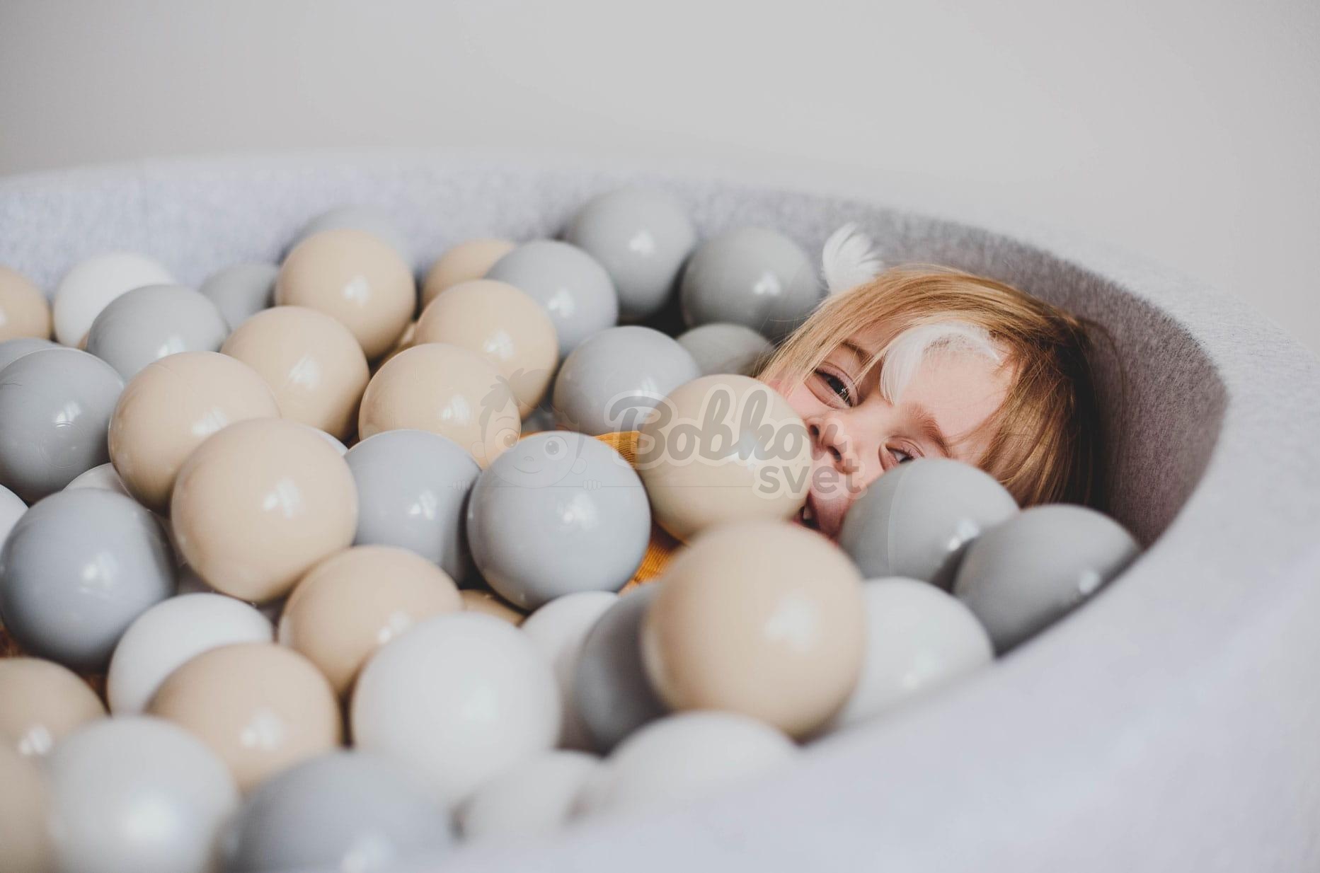 Detský suchý bazén EXCLUSIVE MeowBaby® model Safari s guličkami 250 ks (90x30cm)