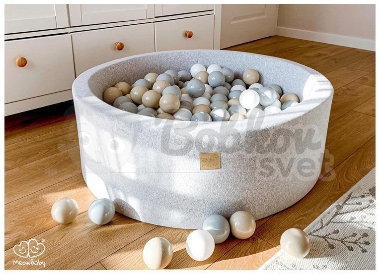 Detský suchý bazén EXCLUSIVE MeowBaby® model Safari s guličkami 250 ks (90x30cm)