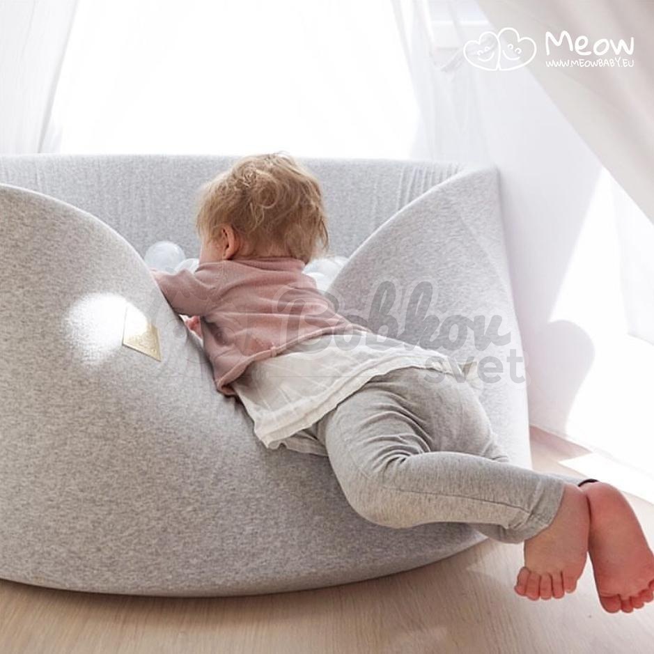 Detský suchý bazén EXCLUSIVE MeowBaby® model Rainbow s guličkami 250 ks (90x30cm)