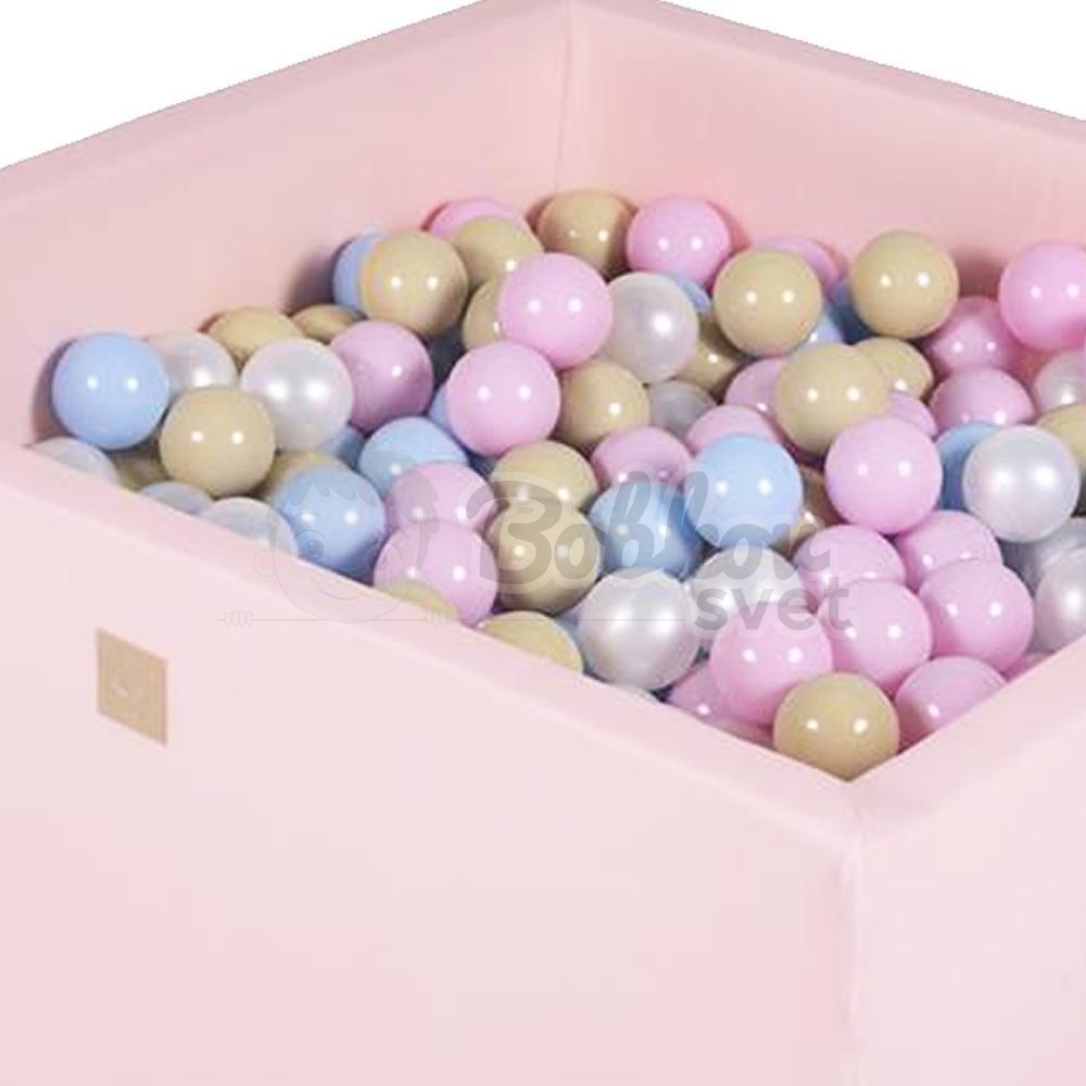 Štvorcový suchý bazénik EXCLUSIVE - model Candy s guličkami až 300 ks (90x90x40cm)