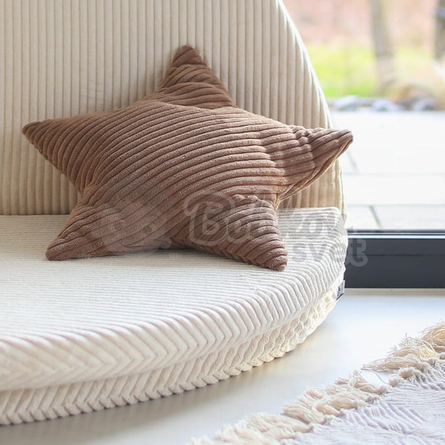 Skladacia hracia podložka Ø 130 cm HARD Corduroy - beige