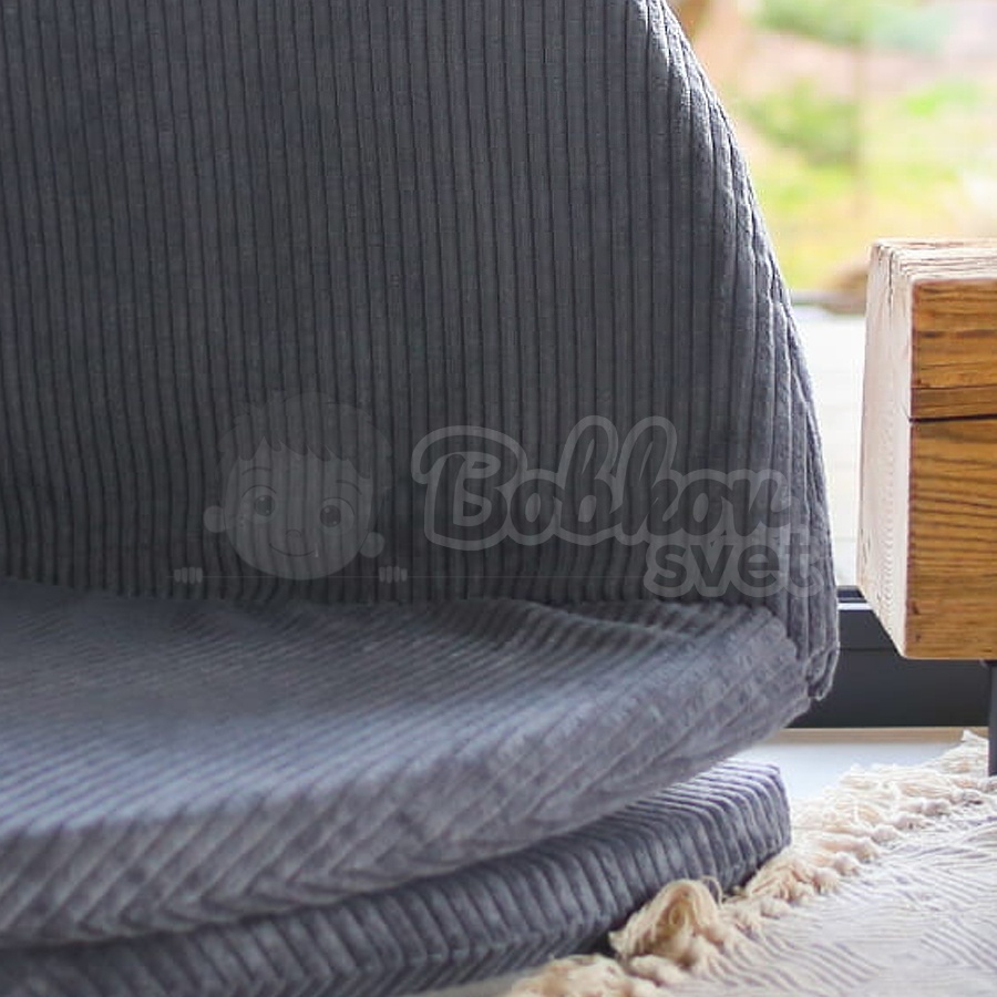 Skladacia hracia podložka Ø 130 cm HARD Corduroy - grafit
