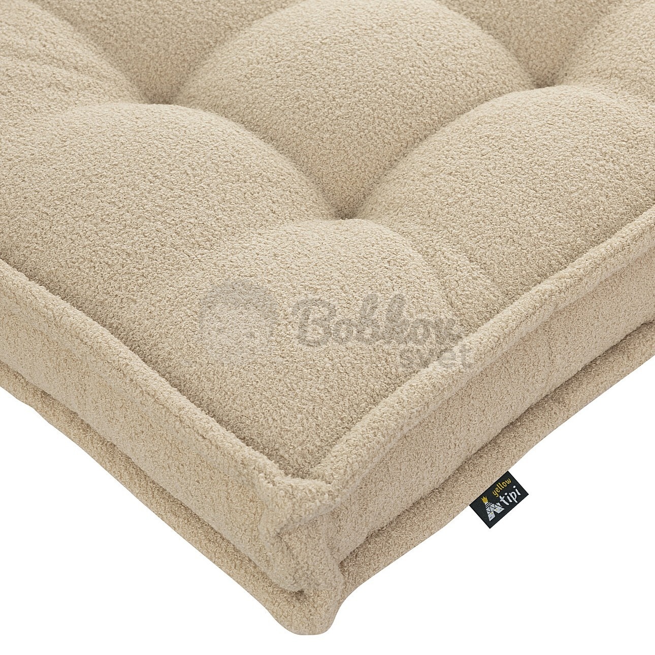 Veľký francúzsky matrac / puf na sedenie 120x60cm BOUCLE beige