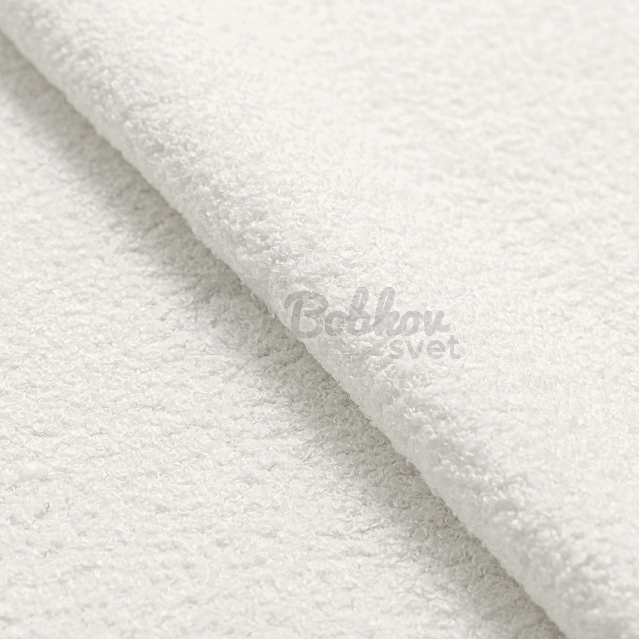 Veľký francúzsky matrac / puf na sedenie 120x60cm BOUCLE biela