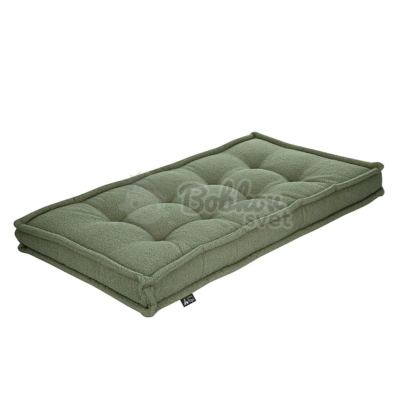 Veľký francúzsky matrac / puf na sedenie 120x60cm BOUCLE zelená