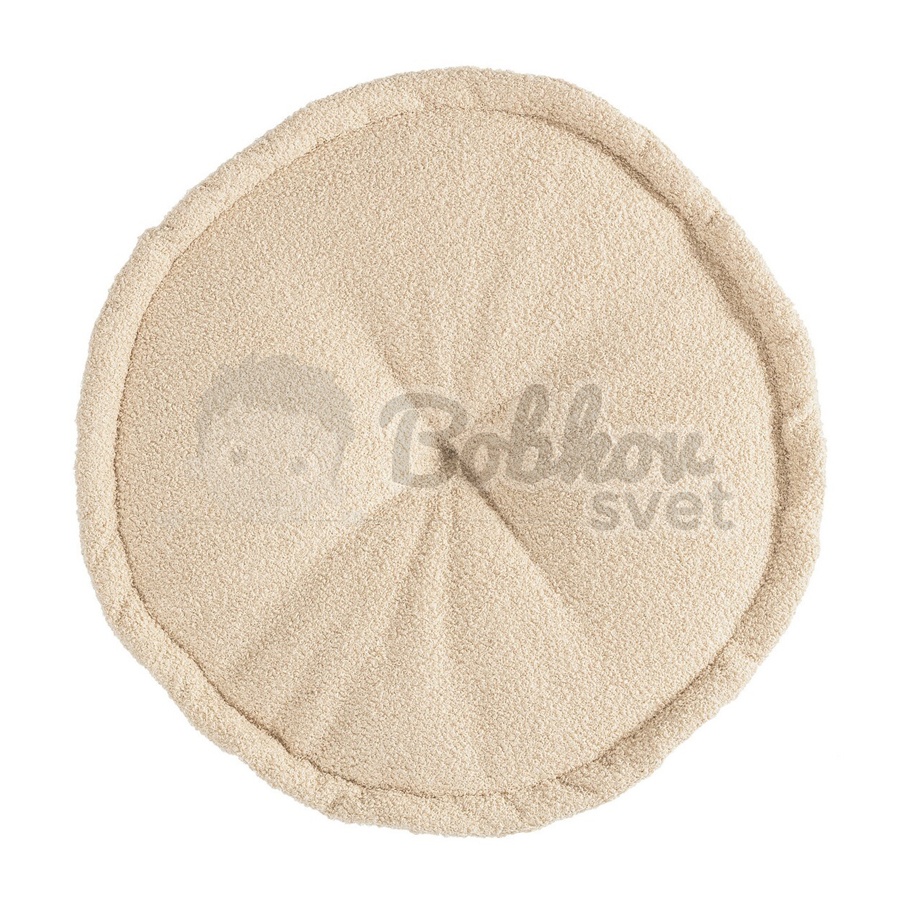 Francúzsky puf na sedenie / sedák 50cm BOUCLE beige