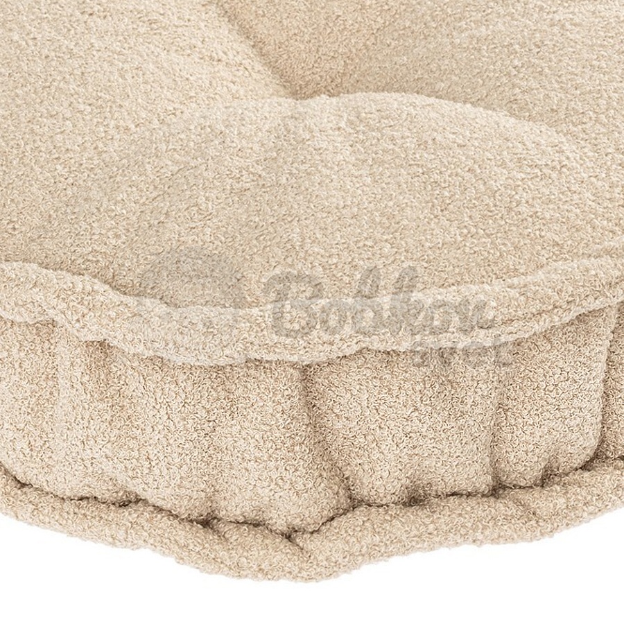 Francúzsky puf na sedenie / sedák 50cm BOUCLE beige