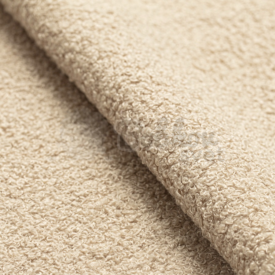 Francúzsky puf na sedenie / sedák 50cm BOUCLE beige