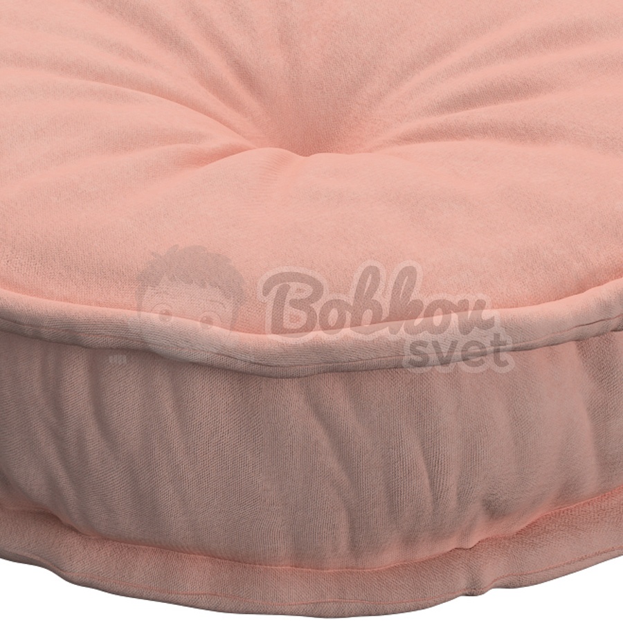 Francúzsky puf na sedenie / sedák 50cm ružový koral